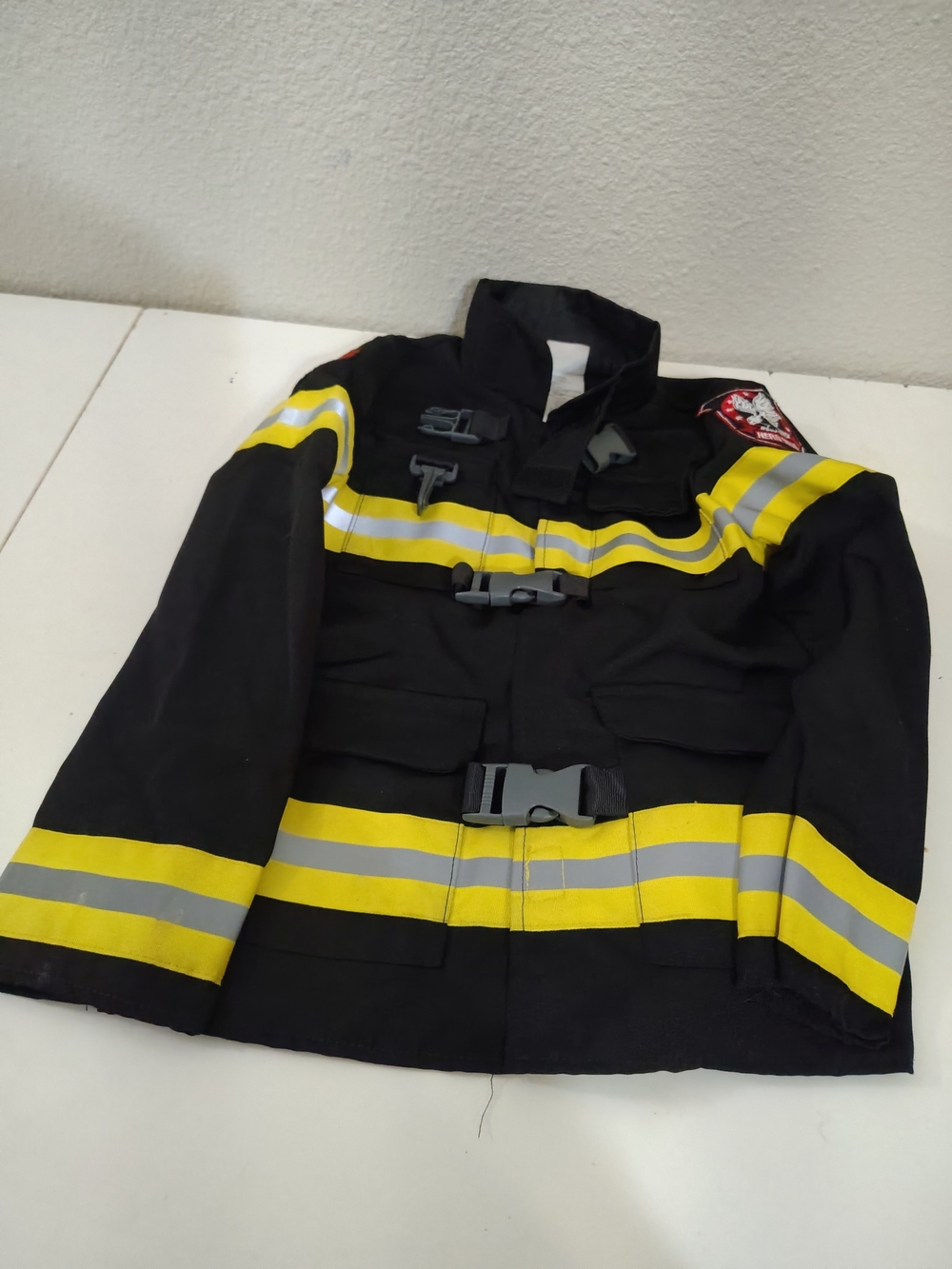 Disguise Kids Firefighter Costume Jacket Boys Size 8-10 Medium Halloween